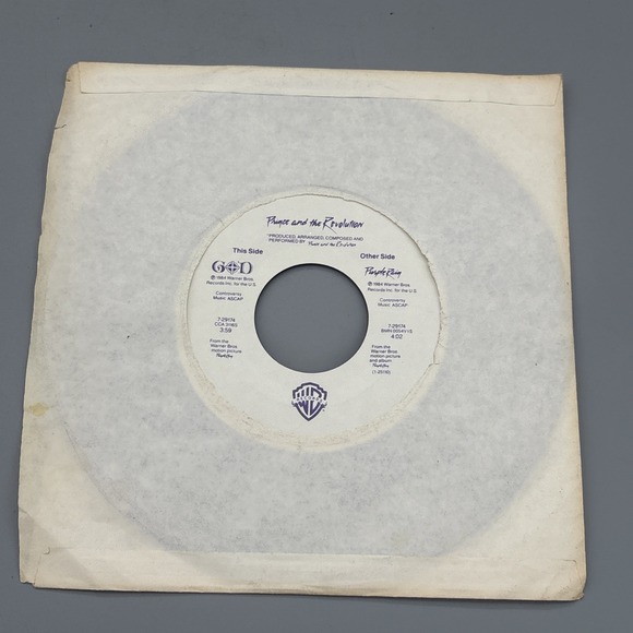 Prince I Would Die 4 U Purple Rain Single GOD Christmas 45 RPM Vinyl LOT of 2 - Picture 6 of 9